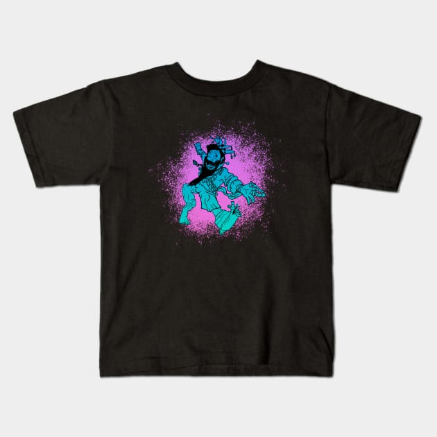 The Deranged King (Blue on Purple) : A Fantasy Character Kids T-Shirt by McNerdic